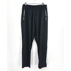 Black Athletic Jogger Pants 2XL Zip Pockets Stretch Gorpcore Active